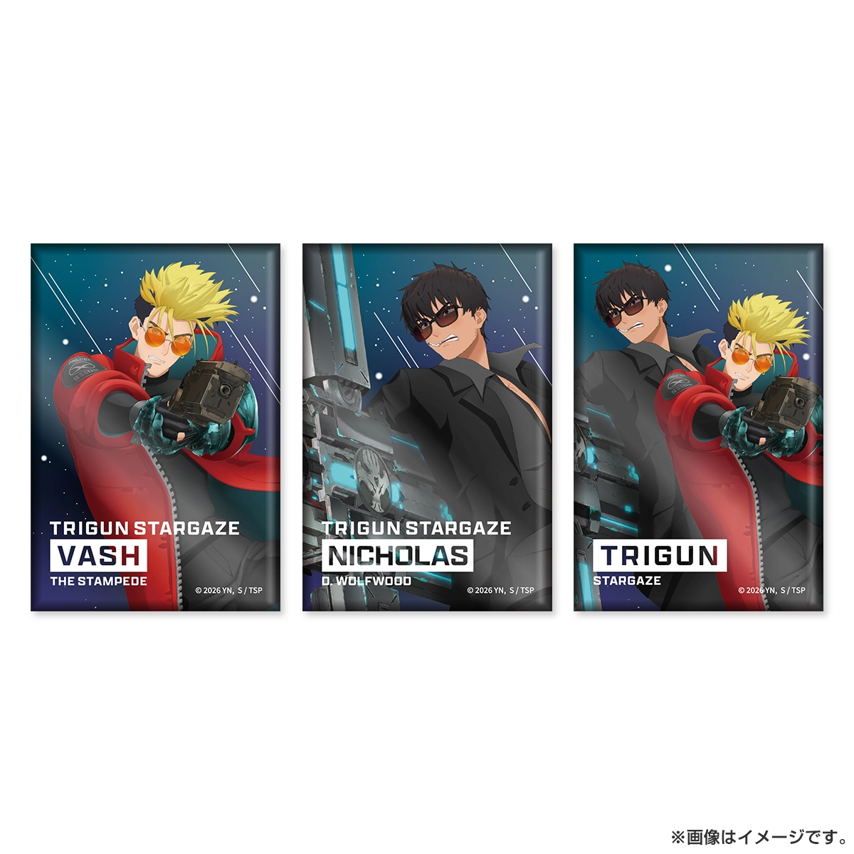 TRIGUN STARGAZE スクエア缶マグネット ヴァッシュ＆ニコラス