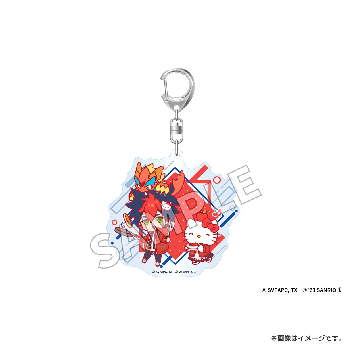 シャドウバースF×サンリオキャラクターズ コラボアクリルキーホルダー 天竜ライト×ハローキティ