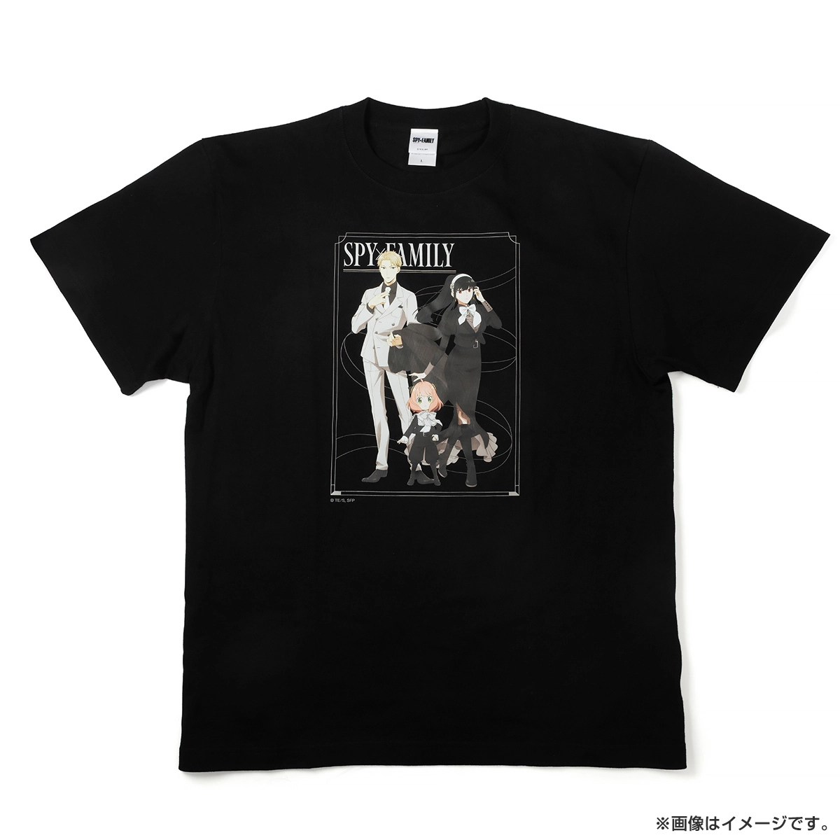 SPY×FAMILY Tシャツ（モノクローム） 黒 Lサイズ