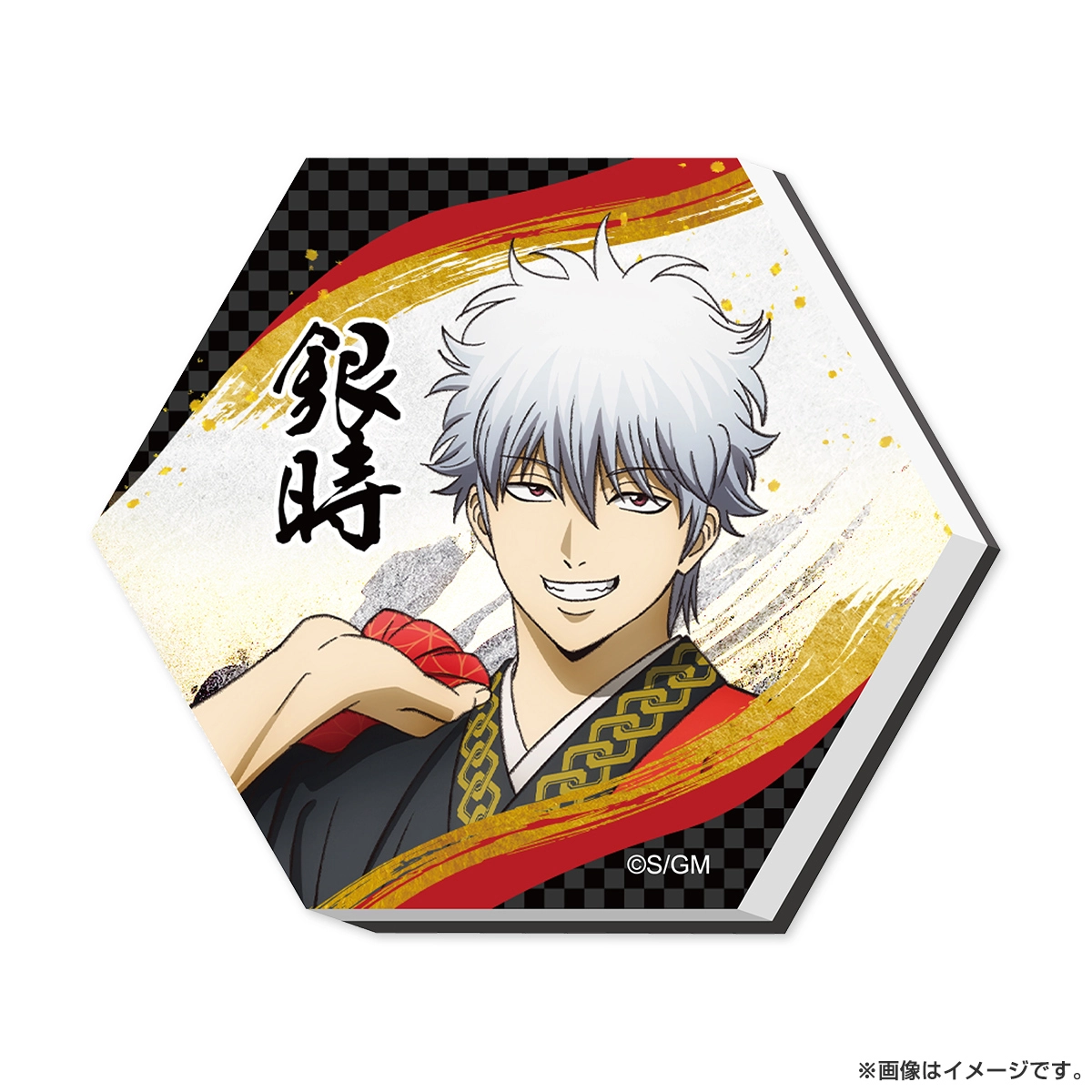 新劇場版 銀魂 -吉原大炎上- 六角タイルマグネット（和装「緋」） 坂田銀時